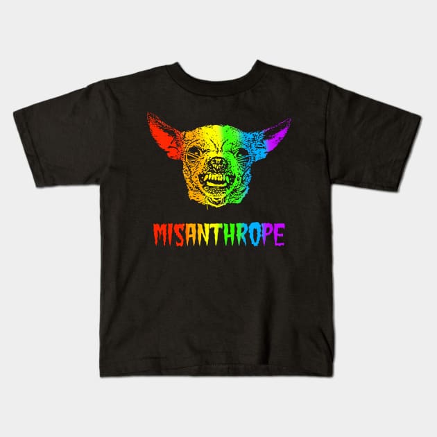 Rainbow Misanthrope Kids T-Shirt by childofthecorn